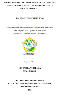 ASUHAN KEBIDANAN KOMPREHENSIF PADA NY M DI PMB SALABIAH, S.SiT. KECAMATAN BANDA SAKTI KOTA LHOKSEUMAWE 2023